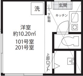 幡ヶ谷駅 徒歩5分 B1-1階の物件間取画像